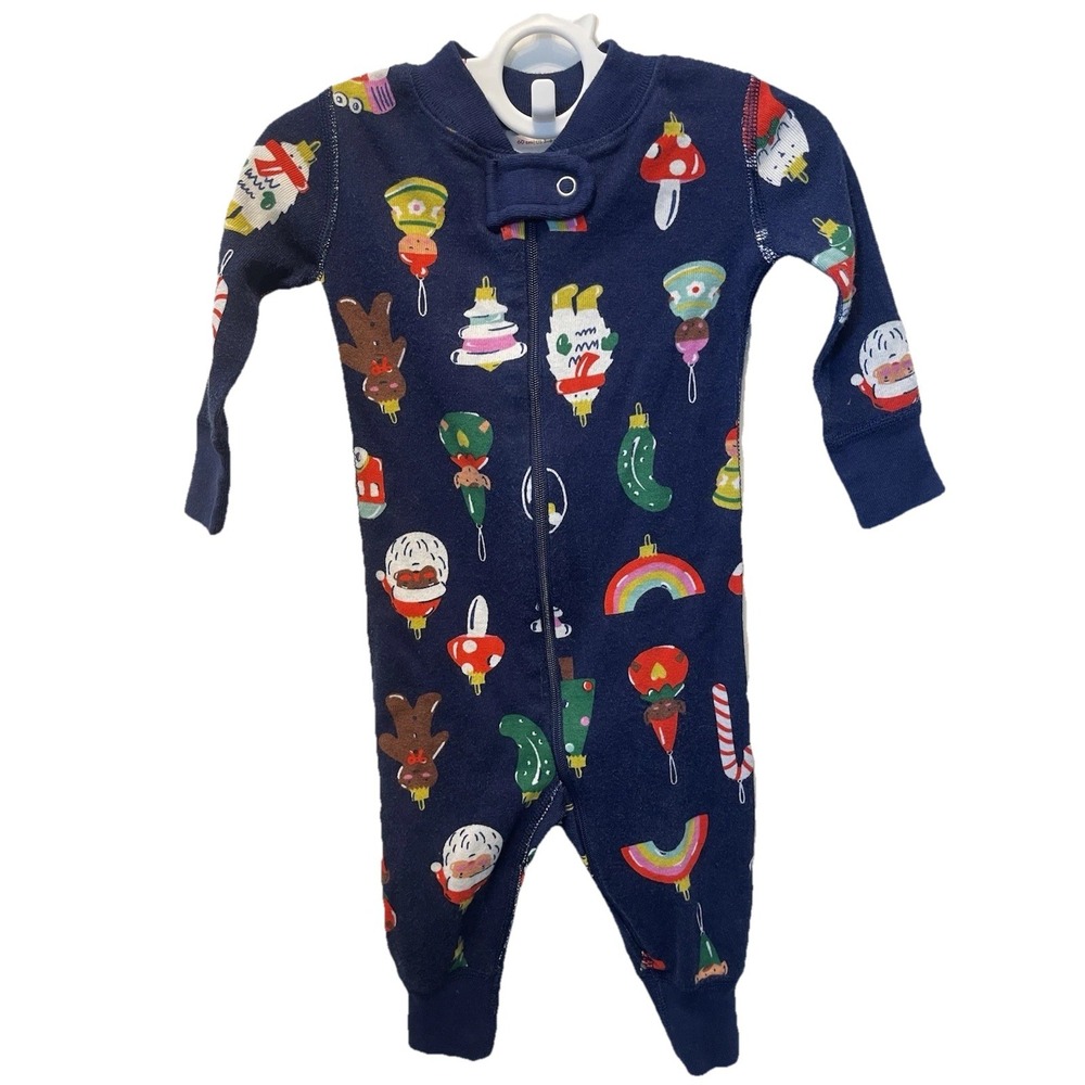 Hanna Andersson Holiday Ornament Sleeper 3–6m | Organic Cotton Christmas Pajamas